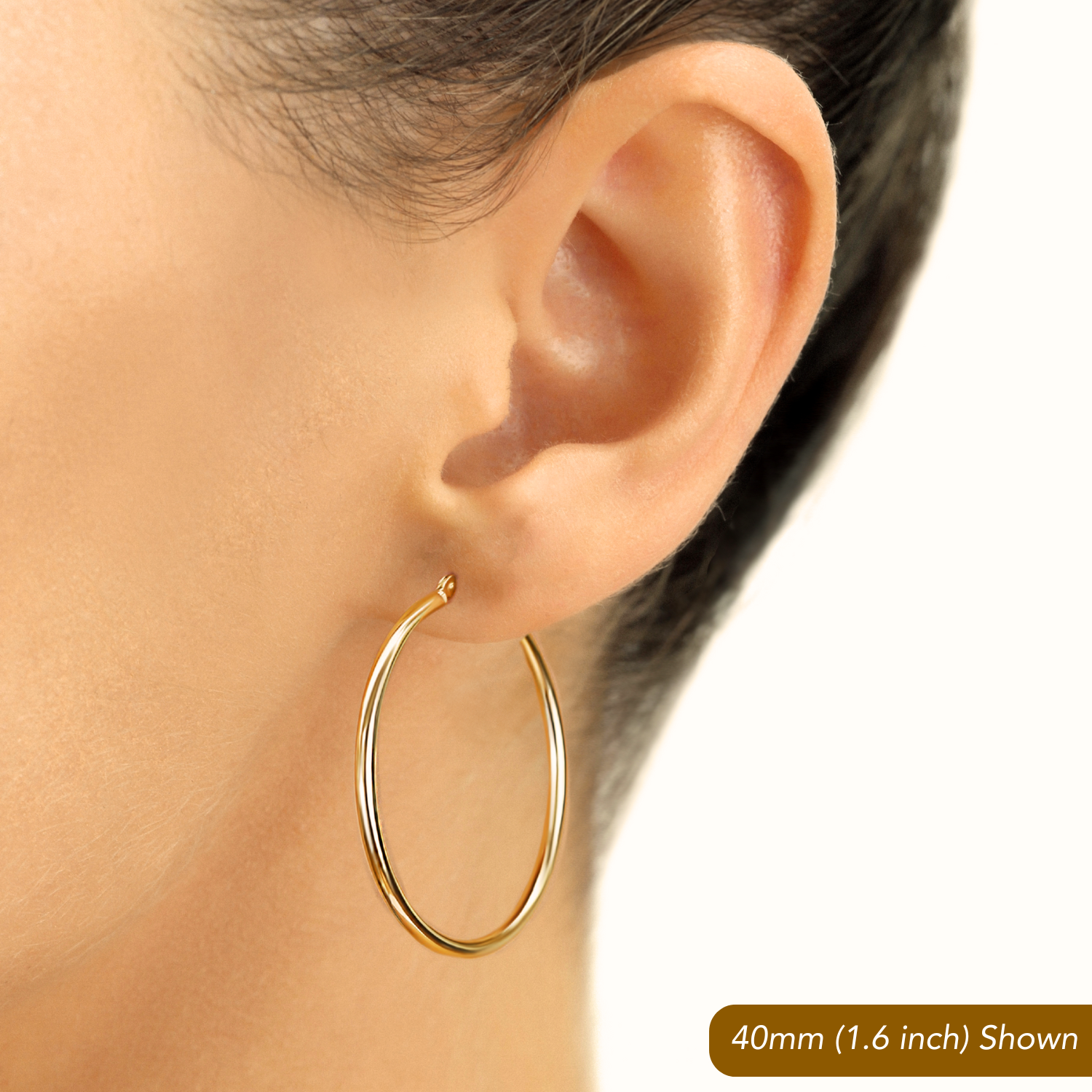 Single Replacement 10k Yellow Gold Classic Hoop Earring, 2mm