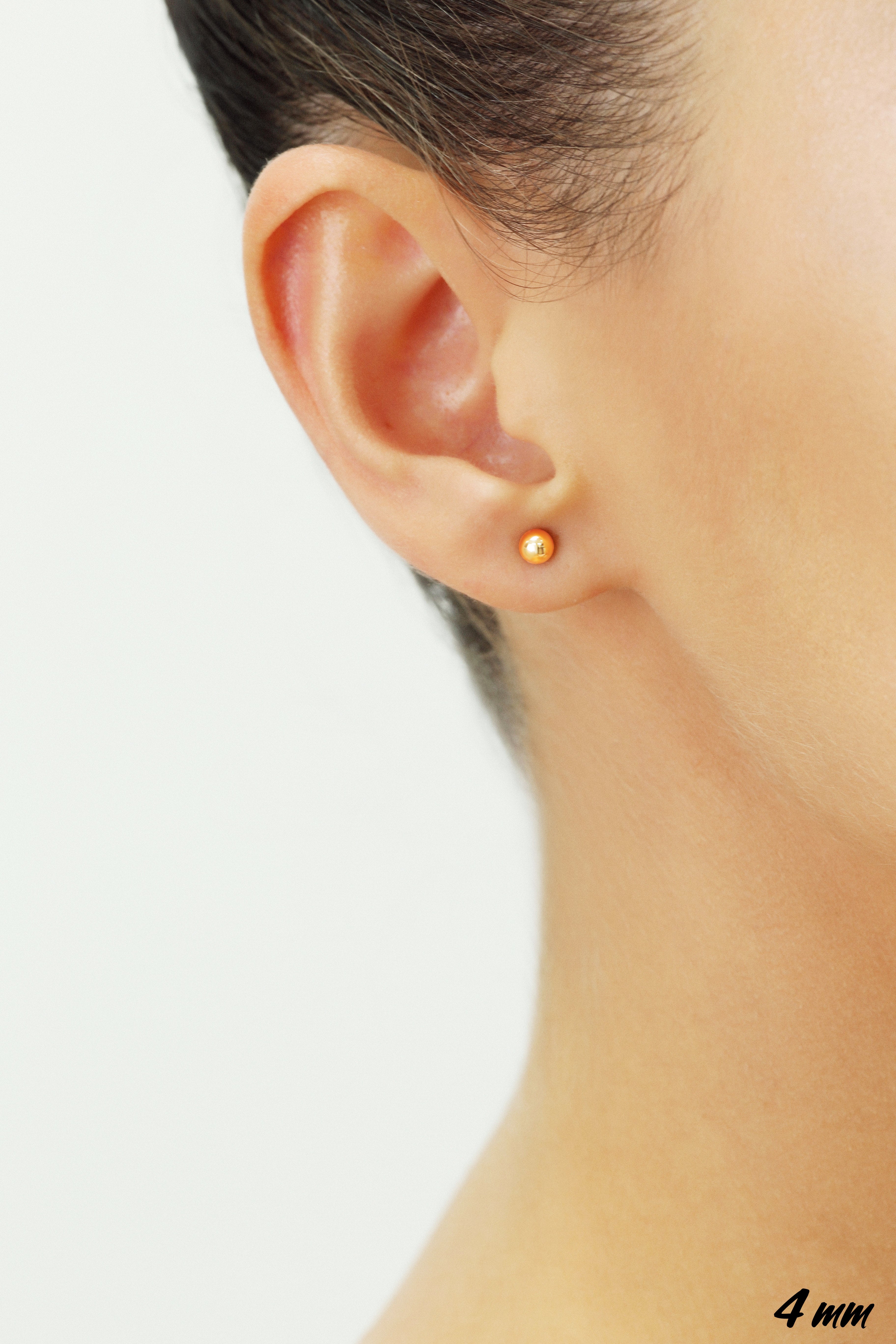 Plain rose gold stud earrings discount