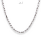 Sterling Silver Italian Rope Chains, Solid 925 Pure Silver with Strong Lobster Lock