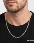 Sterling Silver Italian Curb Chain Necklace, Lobster Lock