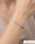 Sterling Silver Simulated Diamond Tennis Bracelet