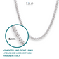 Solid Silver 5mm Cuban Chains, Italian 925 Pure Sterling Silver, Strong Lobster Lock