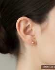 14K Gold Filled High Polished Round Ball Studs, Pushback