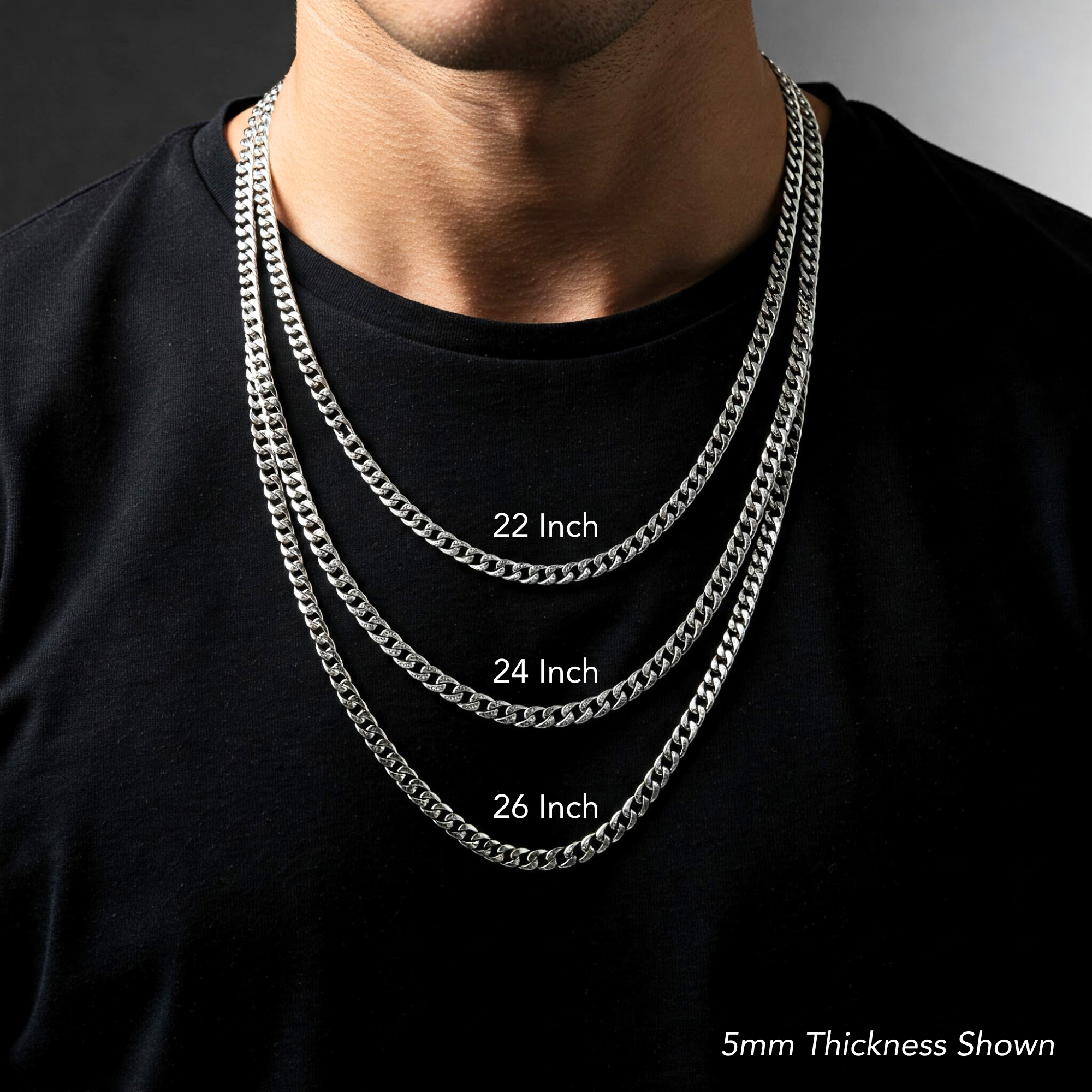 Solid 925 Sterling Silver 5mm Round Lab Created Blue Sapphire an 並行輸入品 Solid Sterling Silver Mens Round Box Chain 5 mm 20 22 24 30 inch