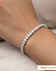Sterling Silver Simulated Diamond Tennis Bracelet