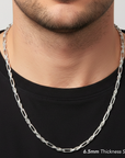 925 Sterling Silver Figarope Milano Italian Chain Necklace