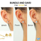 Bundle Set of 3! 14k Gold Classic Solitaire Stud Earrings, Screw-back