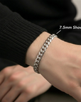 Sterling Silver Italian Curb Link Bracelet, Lobster Lock