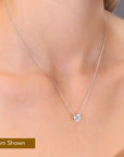 Sterling Silver Simulated Diamond Solitaire Necklace