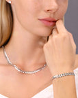 Sterling Silver Diamond-Cut Curb Link Necklace, 6mm