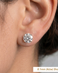 14K Yellow Gold Solitaire Lab Diamond Studs, Screwback