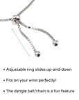 Sterling Silver Fire Opal Bracelet, Infinity Design, Adjustable Opal Bracelet, 6-9 Inch