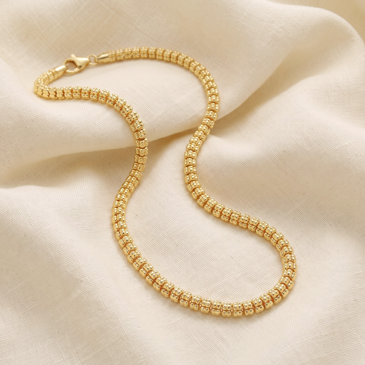 14K Gold Plated Italian Ice Chains, Solid Sterling Silver, 5mm Thick