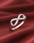 Sterling Silver Infinity Simulated Diamond Ring