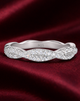 Sterling Silver Infinity Crossover Cubic Zirconia Ring