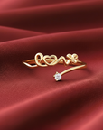 14K Yellow Gold Script LOVE Ring