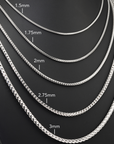 Italian Franco Chains Made In Solid 925 Sterling Silver, With Secure Lobster Lock