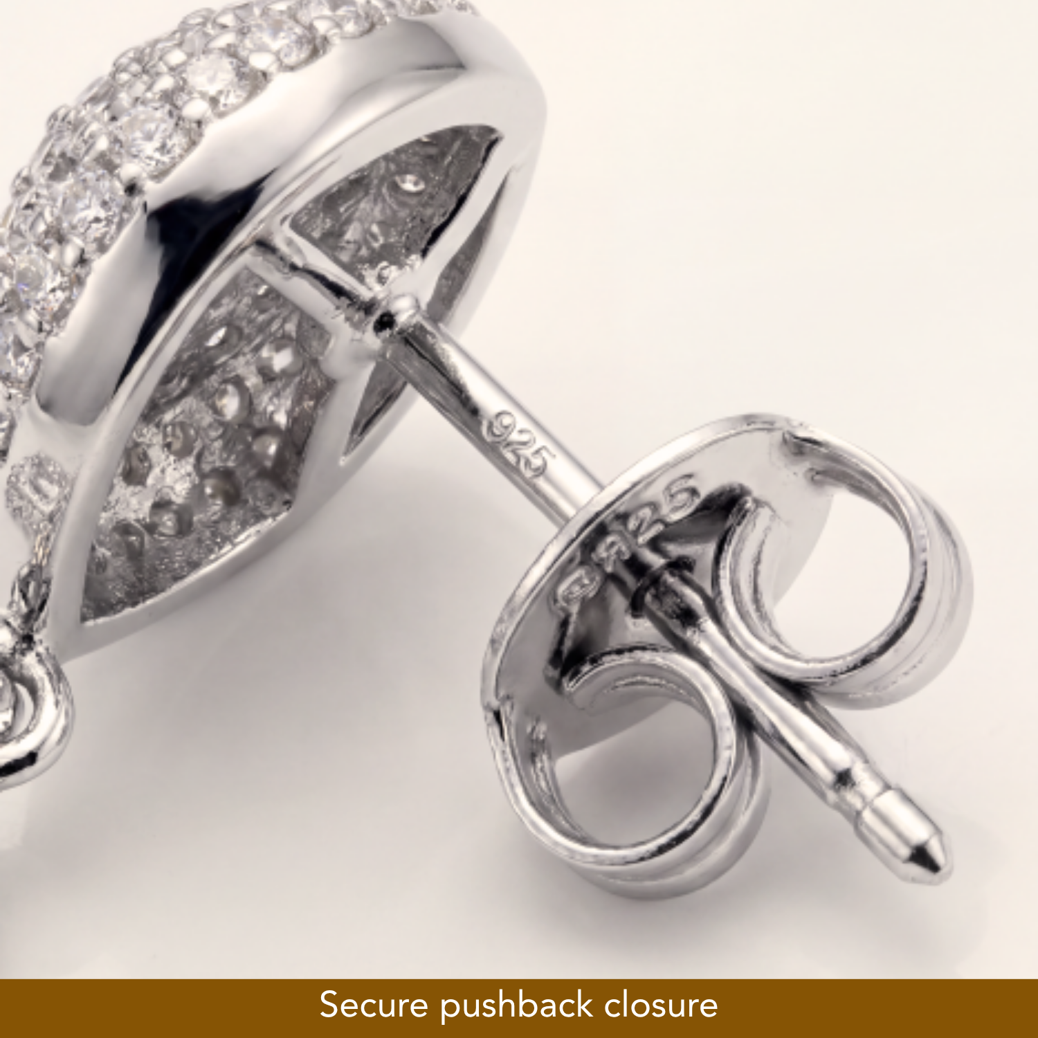 Sterling Silver Oval Teardrop Dangle Earrings, With Pushbacks