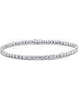 Sterling Silver Diamond-Cut "Tiger" Bead Stretch Bracelet