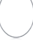 Sterling Silver Twisted Rope Snake Chain Necklace