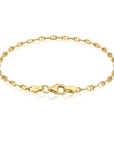 Sterling Silver Gold Plated Mariner Link Bracelet