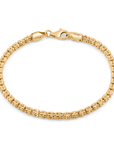 14K Gold Plated Italian Ice Chain Bracelet, Solid Sterling Silver, 5mm Thick