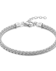 Sterling Silver Twisted Rope Snake Chain Bracelet
