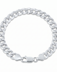 Sterling Silver Italian Curb Link Bracelet, Lobster Lock