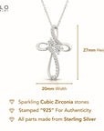 Sterling Silver Infinity Cross Necklace