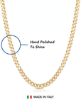 14K Gold Plated Sterling Silver Italian Curb Bracelet