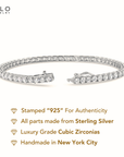 Sterling Silver Simulated Diamond Tennis Bracelet