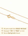 14K Yellow Gold Diamond-Cut Singapore Chain Necklace