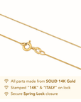 14K Yellow Gold Box Chain Necklace