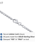 Sterling Silver Diamond-Cut Bead Necklace