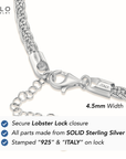 Sterling Silver Twisted Rope Snake Chain Necklace