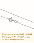 14K White Gold Diamond-Cut Singapore Chain Necklace