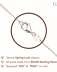 Sterling Silver Diamond-Cut Cable Chain Bracelet, 1.75mm Thin