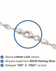 Sterling Silver Mariner Link Chain Necklace