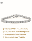 Sterling Silver Simulated Diamond Illusion Set Tennis Bracelet