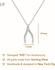 Sterling Silver Wishbone Pendant Necklace