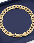14K Gold Plated Sterling Silver Italian Curb Bracelet