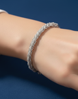 Sterling Silver Twisted Rope Snake Chain Bracelet
