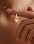 14K Yellow Gold Little Girl Pendant Necklace