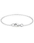 Sterling Silver Diamond-Cut Cable Chain Bracelet, 1.75mm Thin