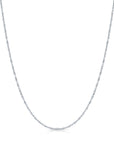 Sterling Silver Diamond-Cut Bead Chain Necklace