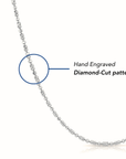 Sterling Silver Diamond-Cut Bead Chain Necklace