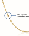 Sterling Silver Gold Plated Diamond-Cut Moon Bracelet