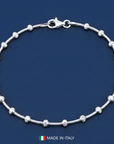 Sterling Silver Diamond-Cut Moon Bracelet