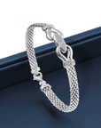 Sterling Silver CZ Italian Reversal Bracelet