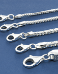 Italian Franco Chains Made In Solid 925 Sterling Silver, With Secure Lobster Lock